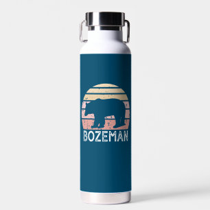 Bozeman Montana Retro Bear Water Bottle