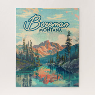Bozeman Montana Rocky Mountains Vintage Jigsaw Puzzle