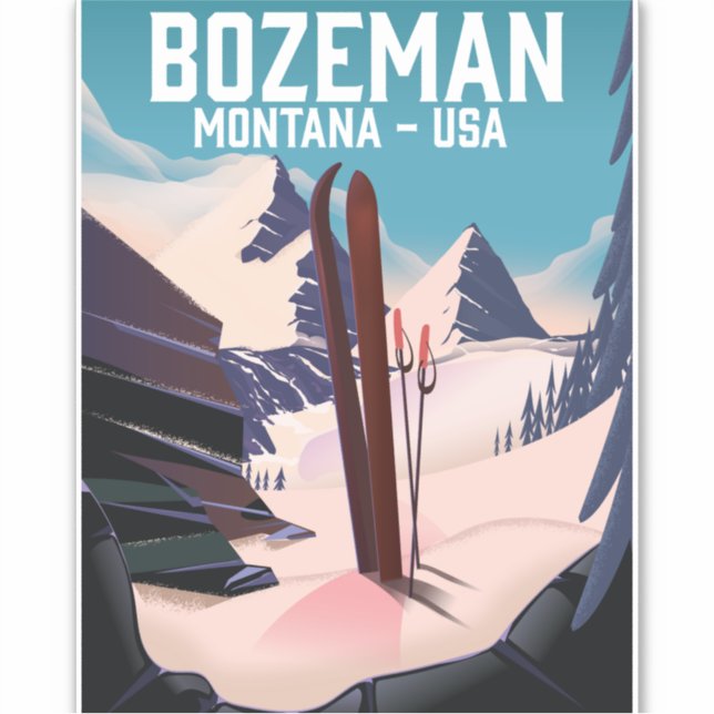 Bozeman Montana ski poster (Front)