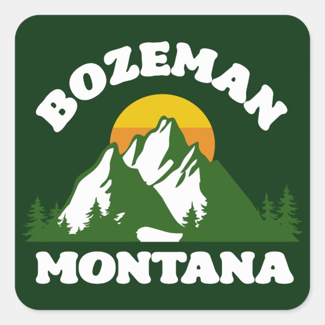 Bozeman,Montana Square Sticker (Front)