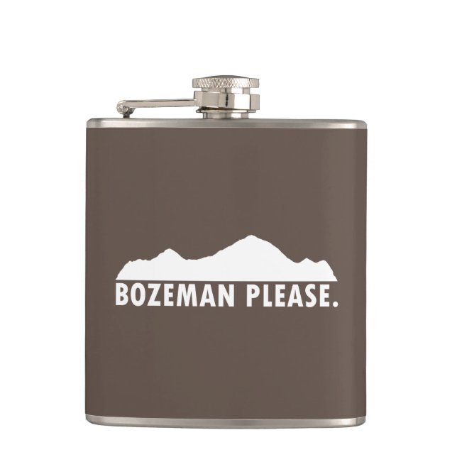  Bozeman Please Hip Flask (Front)