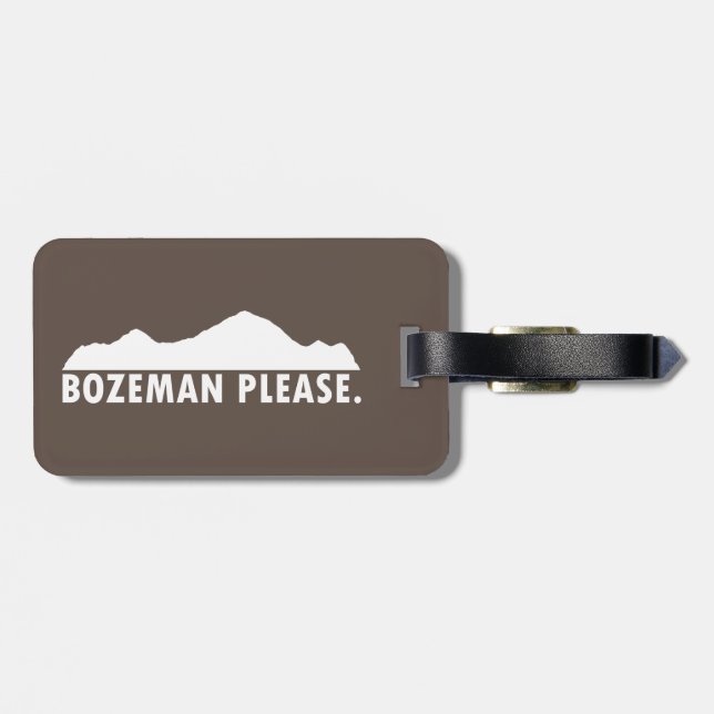 Bozeman Please Luggage Tag (Back Horizontal)