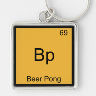 Bp - Beer Pong Funny Chemistry Element Symbol Tee Key Ring
