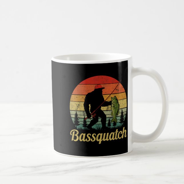 Bquatch B Fishing Humor Bigfoot Ufo Sasquatch  Coffee Mug (Right)