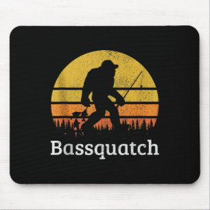 Bquatch Funny B Fishing Sasquatch Bigfoot Vintage Mouse Pad