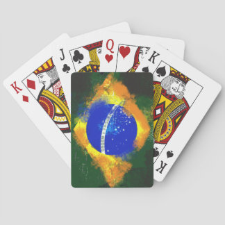 BR Brasil brazilian flag Playing Cards