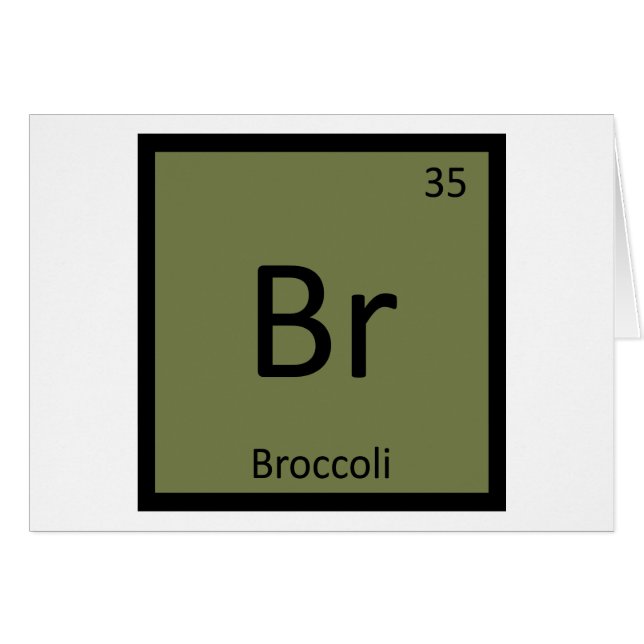 Br - Broccoli Vegetable Chemistry Periodic Table (Front Horizontal)