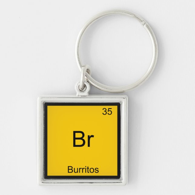 Br - Burritos Chemistry Element Symbol Funny Key Ring (Front)