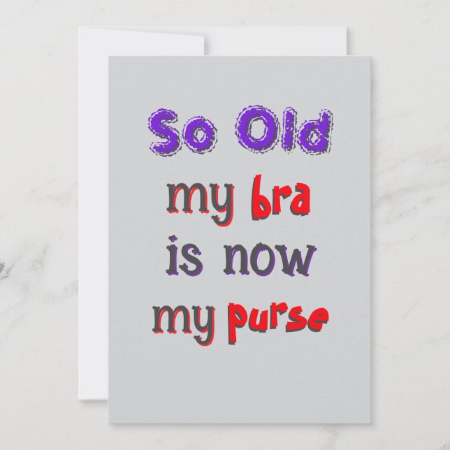 Bra becomes Purse Invitation (Front)