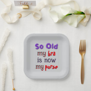 Bra becomes Purse Square Paper Plate