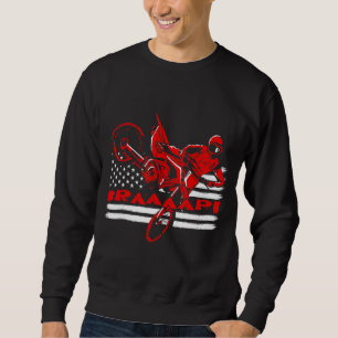 Braaaap American Flag Motocross Dirt Bike 1 Sweatshirt