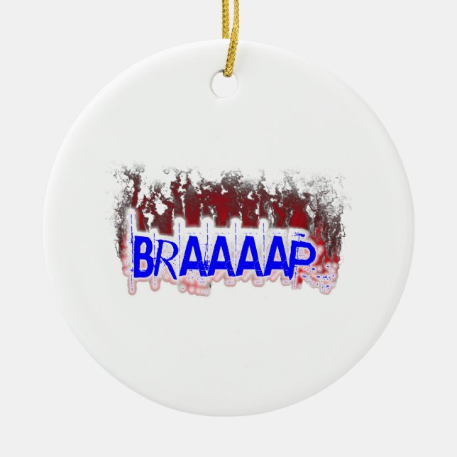 Braaaap Ceramic Tree Decoration (Front)