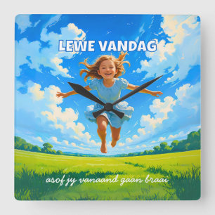 BRAAI Meme Afrikaans Saffa Expat Afrikaanse Humour Square Wall Clock