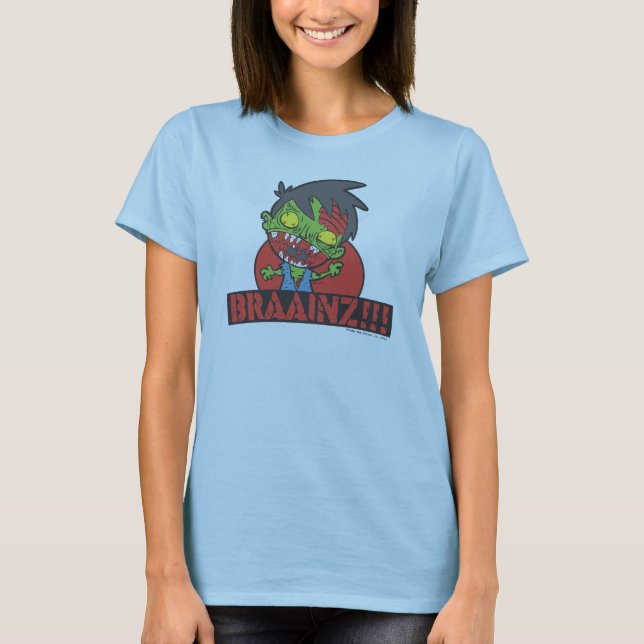 BRAAINZ!!! Zombie Shirt (Women, other Colours) (Front)