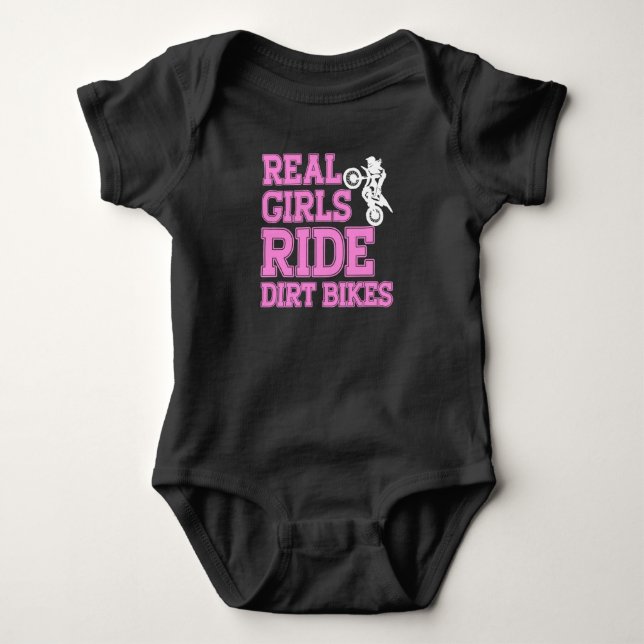 Braap Gifts Women Motorcycle Motocross Dirt Bike Baby Bodysuit (Front)