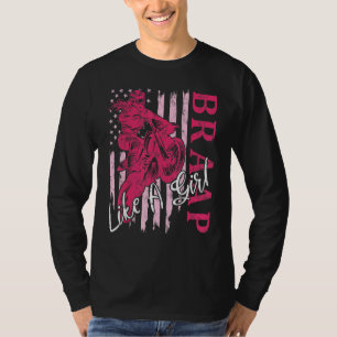 BRAAP Like A Girl Dirt Bike Motocross US American  T-Shirt
