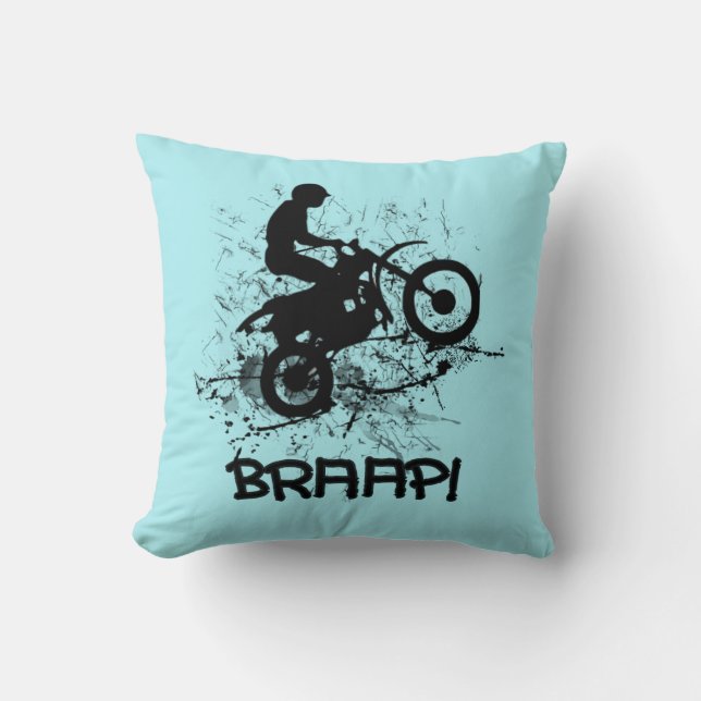 Braap Motocross Dirt Bikers Cushion (Front)