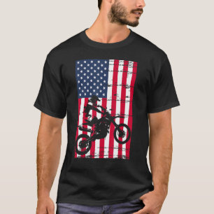Braap Motor Bike American Flag T-Shirt