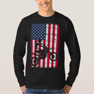 Braap Motor Bike American Flag T-Shirt