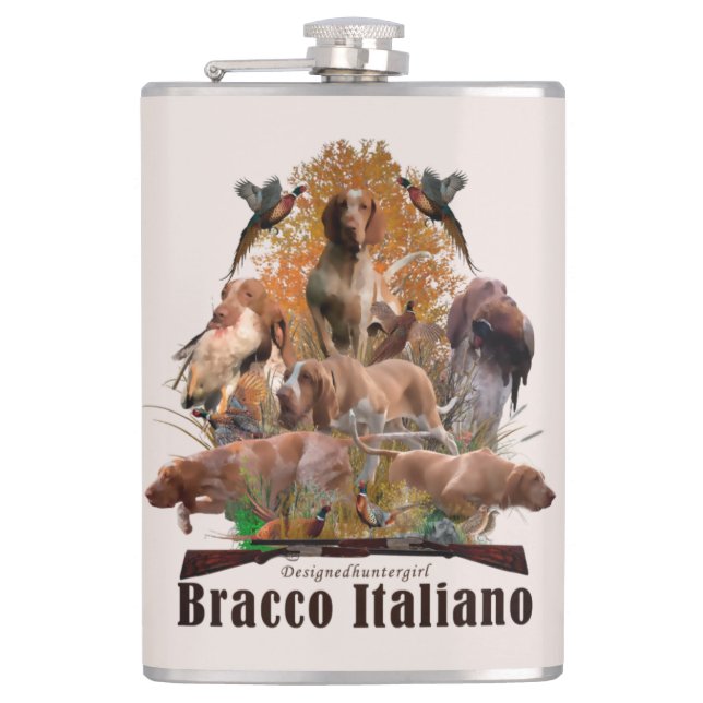 Bracco Italiano   Hip Flask (Front)