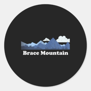 Brace Mountain Peak Gger New York Ny Climbing Hiki Classic Round Sticker