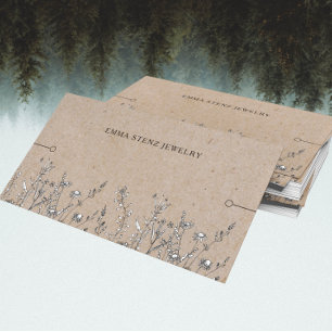 Bracelet Display Card • Rustic Wildflowers