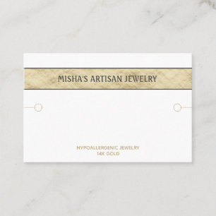 Bracelet Display White Gold Logo Business Card