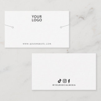 Bracelet Display White Your Logo Social Media Business Card
