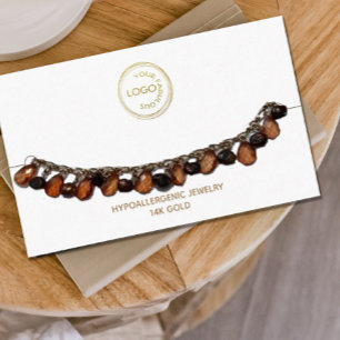 Bracelet Display  Your Logo on White Business Card