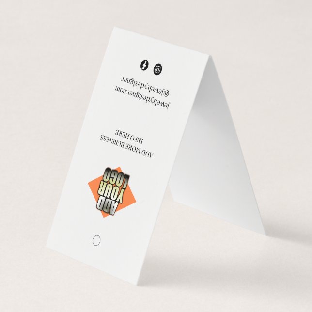 Bracelet Necklace Display Price Tag with QR & Logo (Front)