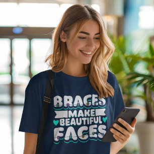 Braces Make Beautiful Faces Dental Worker Tri-Blend Shirt