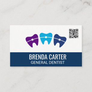 Braces on Teeth   QR Scan Code Business Card