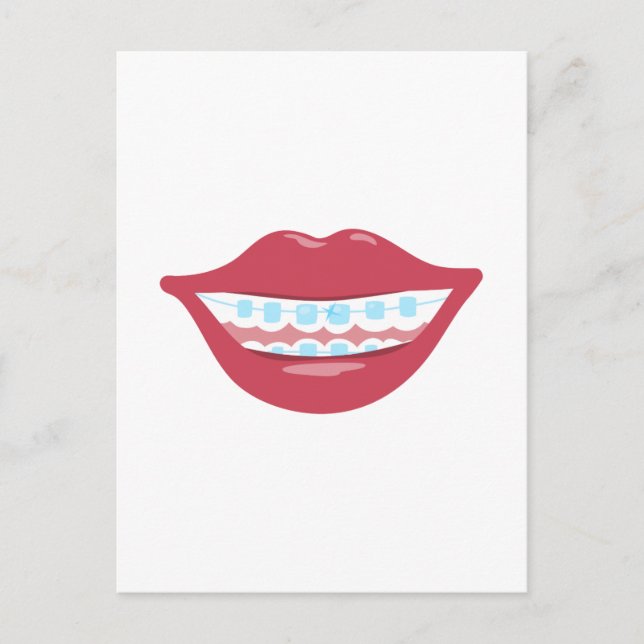 Braces Smile Postcard (Front)