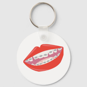 Braces Teeth Key Ring