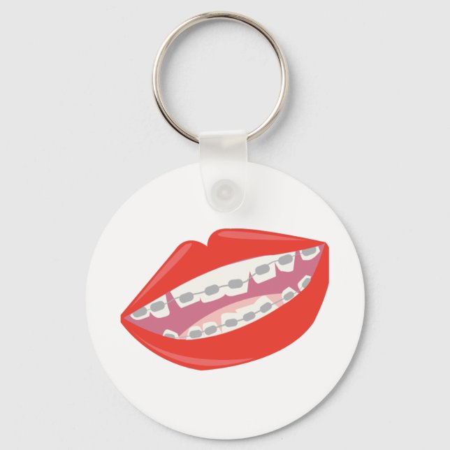 Braces Teeth Key Ring (Front)