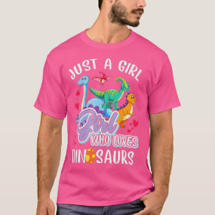 Brachiosaurus Dinosaur Just Girl Who Loves Dinosau T-Shirt