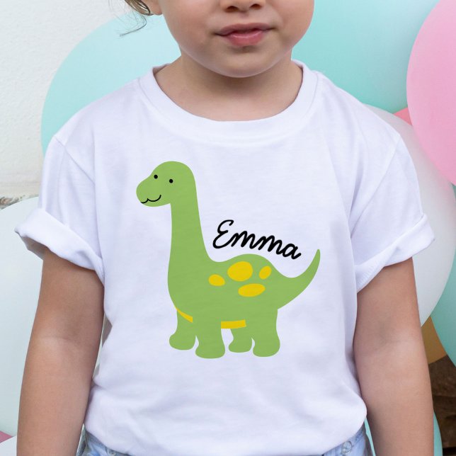 Brachiosaurus Dinosaur Kid Baby Personalise Shirt (Creator Uploaded)