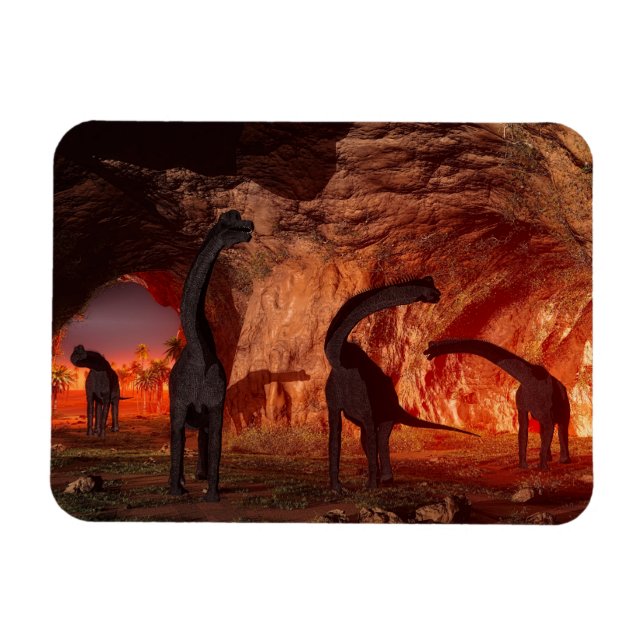 Brachiosaurus disappear in a cave magnet (Horizontal)