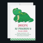 Brachiosaurus Kids Jurassic Birthday Invitation<br><div class="desc">Cute design for kids,  boys or girls who love dinosaur,  dino cartoon,  T-rex and other dinosaur species. Perfect for Jurassic theme birthday party. You can customise the wording to fit other occasions.</div>
