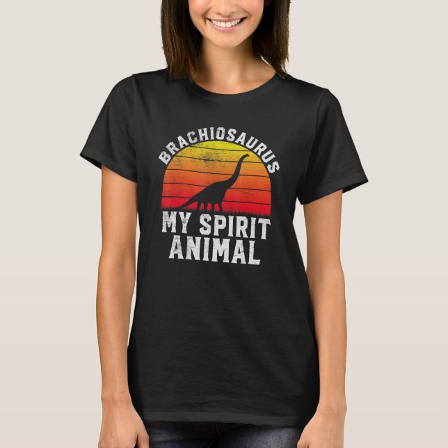 Brachiosaurus My Spirit Animal  Dinosaur Retro Pal T-Shirt (Front)