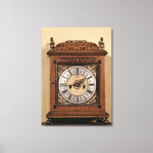 Bracket clock, c.1700 canvas print (Front)