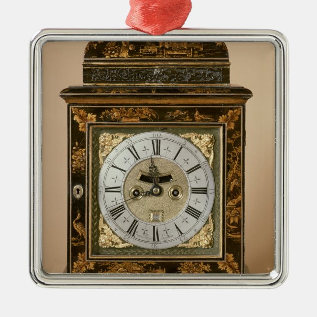 Bracket clock, movement by James Boyce, c.1705 Metal Tree Decoration (Front)