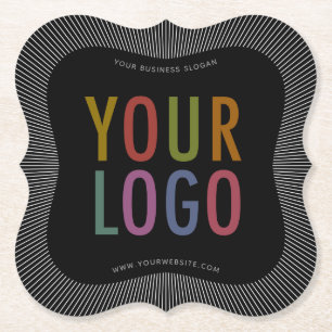 Bracket Custom Paper Coasters with Company Logo