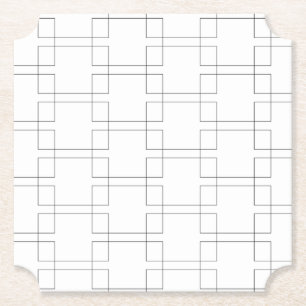 Bracket Elimination Tournament Sports Geometric Paper Coaster