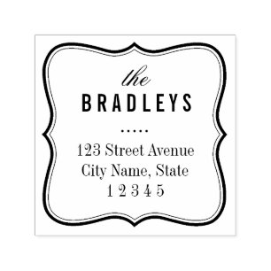 Bracket Frame Return Address Self-Inking Stamp