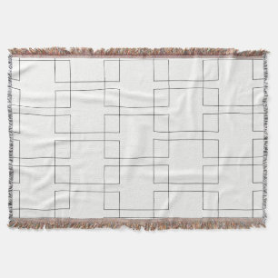 Bracket Theme Pattern March Basketball Tournament Throw Blanket