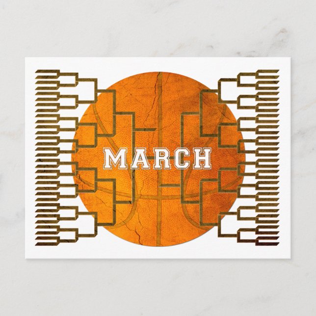 Bracketology March Basketball Awesomeness Postcard (Front)