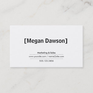 Brackets (black) business card