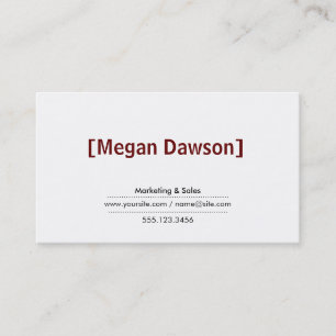 Brackets Crimson Red (variation 2) Business Card