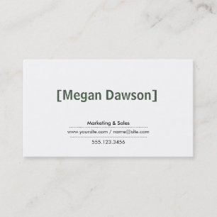 Brackets (green) business card